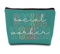ignytiger Trousse de maquillage pour travailleuse sociale, cadeau de reconnaissance pour femme, cadeau autonome pour elle, sac de maquillage pour défenseur des avocats