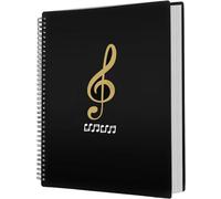 iGolife Classeur A4 - 60 Compartiments/120 Pages - Noir - Moderne - Polypropylène (PP) - Coupe 1/2 - Haut - Pour Partitions, Documents, Œuvres D'art, Photos