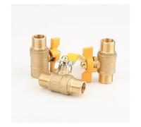 IGOQTHSQE 1 PCS Laiton 1/2 BSP Filetage Intérieur barbelé Vanne de Gaz à Trois Voies DN15 Angle raccords Adaptateur de Connexion Convient pour, Eau et Huile(KL4-10b)