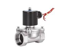 IGOQTHSQE Électrovanne en Acier Inoxydable 1" normalement fermée DN25, Interrupteur de Commande canalisation, vannes d'eau for Eau, Huile, air 220 V, 24, 12(NPT-220VAC)