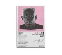 IGOR Tyler, the Creator - Édition Limitée Poster Signature Album Cover Esthétique - Décoration Dortoir et Chambre - Impression sur Toile Sans Cadre - Style 5218,5 x