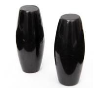 Igox Lot de 2 harmoniseurs cylindriques Shungite authentiques - Pierres naturelles Shungite - Protection cristal - Méditation - Générateur d'énergie - Guérison - Chakra