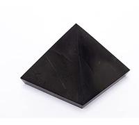Igox Schungite Pierres pyramide non polies 7 cm - Pierre noire Shungite Protection - Pierres de cristal pour protéger contre les champs électromagnétiques et les énergies négatives