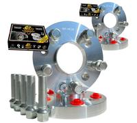 IGP Kit de 4 entretoises roues 16 + 20 mm compatibles avec A4 S4 RS4 Type B8 B9 + A5 S5 RS5 Type 8F F5 entraxe 5 x 112 moyeu 66.5 + 20 boulons en acier