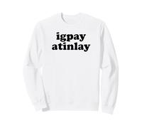 Igpay Atinlay Funny Pig Langue Latine Old School 80's 90's Sweatshirt