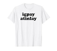Igpay Atinlay Funny Pig Langue Latine Old School 80's 90's T-Shirt