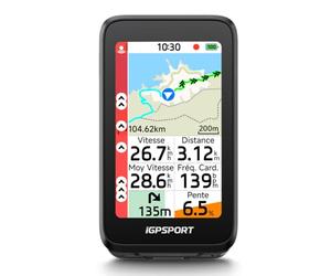 iGPSPORT BiNavi Air Compteur Velo sans Fil, Tactile 3" Navigation Carte