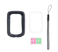 iGPSPORT BSC200/300 Coque de protection en silicone pour ordinateur de vélo avec film HD et cordon pour chronomètre Noir