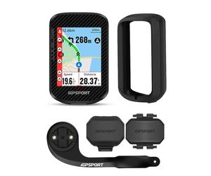 iGPSPORT BSC300T Compteur Velo sans Fil, 2,4’’ Couleur Écran Tactile Map Navigation 8 Go de Mémoire 130 Données Compatible Vélos Assistance Électrique Connexion à E-Bike & Di2 Compteur Velo GPS, Kit