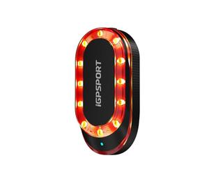 iGPSPORT SR Mini Feu Arriere Velo Radar, Jusqu’à 160m de Détection Radar des Velos, Alerte Lumineuse Avertisseur de Frein 7 Modes d’Éclairage Angle de Vue de 220°, 20H, Ant+, Bluetooth 5.0, IPX7