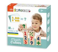 Igroteco® Jeu de dés mathématiques - 30 tâches pour logique, addition, soustraction et plus encore - Jouet éducatif en bois pour enfants - Favorise le calcul, les couleurs et les chiffres - À partir