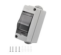 IGTOPS Boîte à fusibles en saillie étanche IP65 - Boîte de distribution en saillie - Avec porte - 1 rangée pour 2 modules - Bornes en laiton - Pour jardin ou extérieur