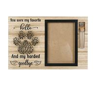 IGTOPS Cadre photo commémoratif pour animaux de compagnie, ornements, articles de condoléances, mémoriaux et funérailles pour chiens, chats, animaux de compagnie, cadre photo souvenir en bois (A)