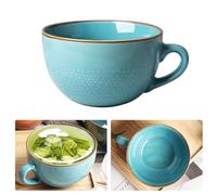IGTOPS Grande tasse à café, 700 ml, en céramique, avec anse, bols à soupe, bols à céréales, bols à thé, céréales, salade, bol à café (D)