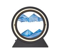 IGTOPS Images de sable LED à faire tourner à 360°, Image de sable dynamique 3D avec lumière, Peinture de sable fluide de 24 cm Moving Mountains, Sandscape - L'art du sable en eaux profondes, Image de