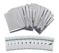 IGTOPS Lot de 12 couvertures de premiers secours, couverture thermique, couverture de premiers secours pour camping, marathon, sauvetage, tremblement de terre, isolation contre le froid, protection