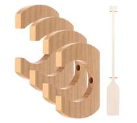 IGTOPS Lot de 4 supports de pagaies en bois durables - Pour kayaks, canoës, dragons