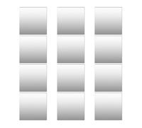 IGTOPS Miroir adhésif autocollant, miroir à coller, film miroir flexible, miroir mural, 0,2 mm d'épaisseur, miroir autocollant pour salle de bain, salon, chambre à coucher, armoire (12, 20 x 20 cm)