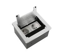 IGTOPS prise au sol, encastrée 2-4, argent, aluminium, étanche, bureau, boîte câbles multimédia, maison