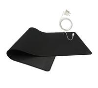 IGTOPS Tapis de sol 33 x 60 cm noir uni antistatique pour dessous de bureau, table, canapé