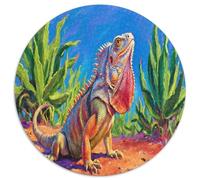 Iguana 1000 Piece Puzzle Rond, pour Enfants Adult De Forme Irrégulière, DécoRation pour Enfants Cadeau De Qualité Supérieure 1000pcs (67.5x67.5cm)