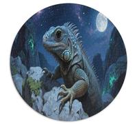 Iguana 1000 Piece Puzzle Rond, pour Enfants Adult De Forme Irrégulière, DécoRation pour Enfants Cadeau 12 Ans De Qualité Supérieure 1000pcs (67.5x67.5cm)