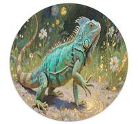 Iguana 1000 Piece Puzzle Rond, pour Enfants Adulte De Forme Irrégulière, DécoRation pour Enfants Cadeau 12 Ans De Qualité Supérieure 1000pcs (67.5x67.5cm)
