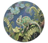 Iguana 1000 Piece Puzzle Rond, pour Enfants Adulte De Forme Irrégulière, Unique Jigsaw pour La Famille Amis De Qualité Supérieure 1000pcs (67.5x67.5cm)