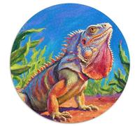 Iguana 1000 Pièces Faune Sauvage Puzzle Circulaire Détente & Relaxation Jeu Cadeau Unique Adultes Enfants 1000pcs (67.5x67.5cm)