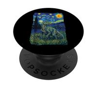 Iguanodon Nuit Étoilée Paléontologie PopSockets PopGrip Adhésif