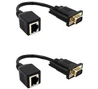 IGUATU 2X Adaptateur VGA Un RJ45 Réseau Un VGA Connecteur pour Réseau Moniteur Un Connecteur pour Réseau Extension VGA