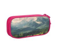 IguaTu Alaska Mountains Trousse à crayons grande capacité - Organiseur de papeterie double couche pour l'école, le bureau, les voyages, rose, Taille unique, Trousse de beauté