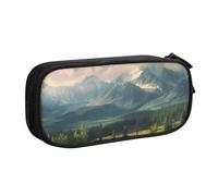 IguaTu Alaska Mountains Trousse à crayons grande capacité - Organiseur de papeterie double couche pour l'école, le bureau, les voyages, Noir , Taille unique, Trousse de beauté