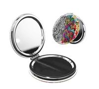 IguaTu Avantage du cerveau gauche et droit - Miroir de poche portable compact de voyage avec design double face pour sac à main, sac à main et usage quotidien