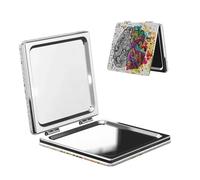 IguaTu Avantage du cerveau gauche et droit - Miroir de poche portable compact de voyage avec design double face pour sac à main, sac à main et usage quotidien