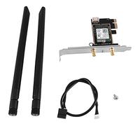 IGUATU AX210NGW Adaptateur de carte WiFi 6E double bande 2,4 G/5G AX210 BT5.2 2400 Mbps PCIE avec antenne 2 x 8 dB