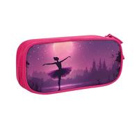 IguaTu Ballerina Dance Trousse à crayons grande capacité - Organiseur de papeterie double couche pour l'école, le bureau, les voyages, rose, Taille unique, Trousse de beauté