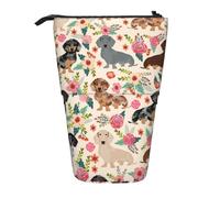 IguaTu Ballerina Dance - Trousse extensible - Organiseur de papeterie télescopique - Tissu Oxford durable - Multi-usage - Pour stylos, maquillage, Motif floral pour chien., Taille unique, Trousse de