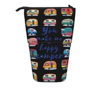 IguaTu Ballerina Dance - Trousse extensible - Organiseur de papeterie télescopique - Tissu Oxford durable - Multi-usage - Pour stylos, maquillage, Remorque de camping-car You Make Me Happy, Taille