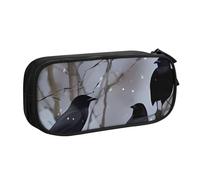 IguaTu Black Crow Birds Trousse à crayons grande capacité - Organiseur de papeterie double couche pour l'école, le bureau, les voyages, Noir , Taille unique, Trousse de beauté