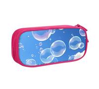 IguaTu Bubbles Blue Sky Trousse à crayons de grande capacité - Organiseur de papeterie double couche pour l'école, le bureau, les voyages, rose, Taille unique, Trousse de beauté