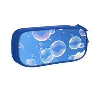 IguaTu Bubbles Blue Sky Trousse à crayons de grande capacité - Organiseur de papeterie double couche pour l'école, le bureau, les voyages, bleu, Taille unique, Trousse de beauté