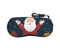 IguaTu Étui à lunettes en néoprène léger avec clavier de piano coloré et étui à lunettes de soleil avec clip pour clés, Père Noël., taille unique