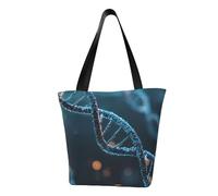 IguaTu Flying Dove Sac fourre-tout décontracté pour femme Grande capacité Léger avec fermeture éclair pour le shopping, les voyages et un usage quotidien, Hélix génétique ADN, Taille unique