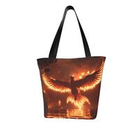 IguaTu Flying Owl Sac fourre-tout décontracté pour femme Grande capacité Léger avec fermeture éclair pour le shopping, les voyages et l'utilisation quotidienne, Fantastique phénix, Taille unique