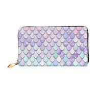 IguaTu Follow Your Dreams Portefeuille en cuir pour femme avec 12 emplacements pour cartes et plusieurs compartiments, Sirène rose, violet, Taille unique