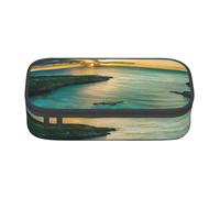 IguaTu Funny Fox Trousse à crayons de grande capacité pour l'école, papeterie organiseur pochette avec compartiments, sac à fermeture éclair, Lever de soleil sur Hawaï, Taille unique, Trousse de