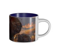 IguaTu Grande tasse à café en céramique avec poignée pour la maison, la cuisine, le bureau - 450 ml