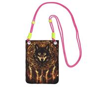 IguaTu Heron1 - Sac à bandoulière léger et résistant à l'eau en sergé pour femme, petit sac à main de voyage, Attrape-rêves 3D Loup, Taille unique