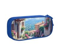 IguaTu Italian Street Trousse à crayons grande capacité - Organiseur de papeterie double couche pour l'école, le bureau, les voyages, bleu, Taille unique, Trousse de beauté